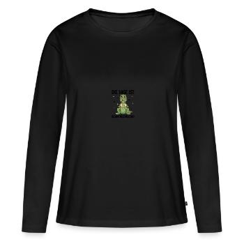 The situation is drunkenness - Women's Premium Organic Long Sleeve Shirt - black - Front - Julia (174cm)