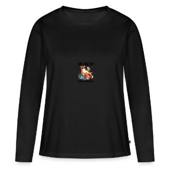 La situation est l’ivresse - T-shirt manches longues Premium bio Femme - noir - Devant - Julia (174cm)