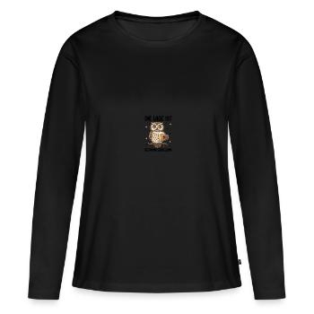 La situation est l’ivresse - T-shirt manches longues Premium bio Femme - noir - Devant - Julia (174cm)