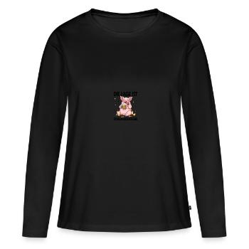 Die Lage Ist Besäufniserregend - Frauen Premium Bio Langarmshirt - Schwarz - Vorne - Julia (174cm)