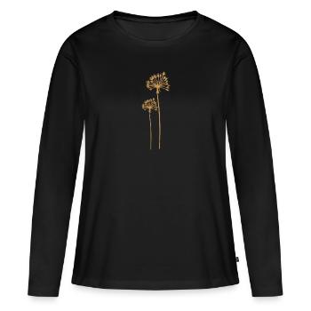 Pissenlits, pissenlits - T-shirt manches longues Premium bio Femme - noir - Devant - Julia (174cm)