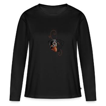 Rottweiler - Double face - T-shirt manches longues Premium bio Femme - noir - Devant - Julia (174cm)
