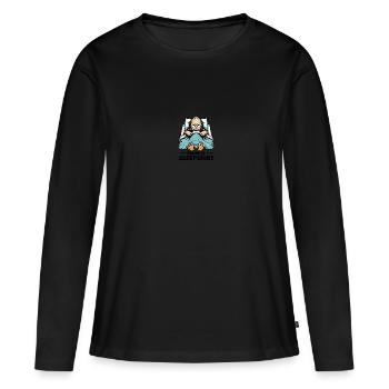 Bigfoot Favorite Sleepshirt - Frauen Premium Bio Langarmshirt - Schwarz - Vorne - Julia (174cm)