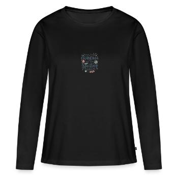 First Time Grandma Let the Spoiling Begin - Women's Premium Organic Long Sleeve Shirt - black - Front - Julia (174cm)