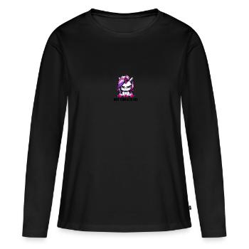 Non, juste pas - T-shirt manches longues Premium bio Femme - noir - Devant - Julia (174cm)