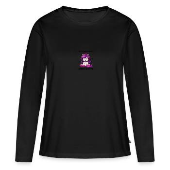 Sympa je peux aussi apporter mais rien n’apporte - T-shirt manches longues Premium bio Femme - noir - Devant - Julia (174cm)