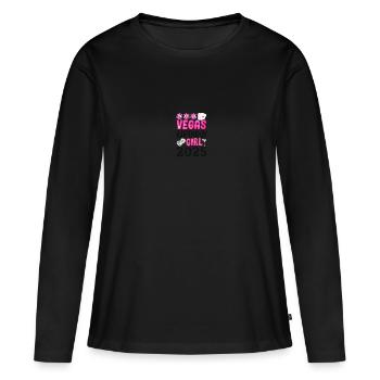 Vegas Birthday Girl 2025 - Frauen Premium Bio Langarmshirt - Schwarz - Vorne - Julia (174cm)