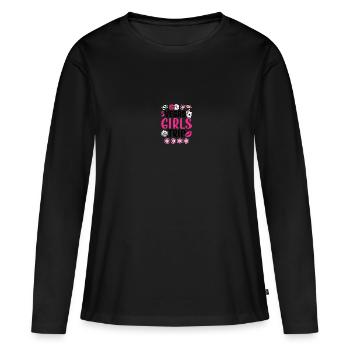 Voyage entre filles à Vegas 2025 - T-shirt manches longues Premium bio Femme - noir - Devant - Julia (174cm)