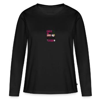 Voyage entre filles à Vegas 2028 - T-shirt manches longues Premium bio Femme - noir - Devant - Julia (174cm)