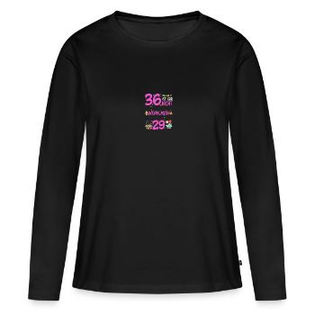 36th birthday women 36 is not so bad - Women's Premium Organic Long Sleeve Shirt - black - Front - Julia (174cm)