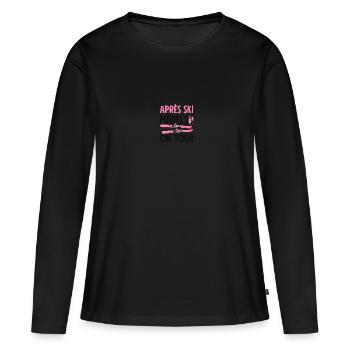 Après-ski Girls On Tour - T-shirt manches longues Premium bio Femme - noir - Devant - Julia (174cm)