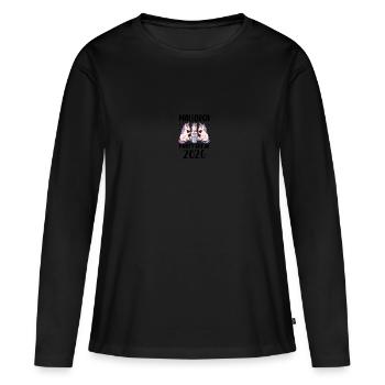 Majorque Party Crew 2026 (Garantie du prix le plus bas) - T-shirt manches longues Premium bio Femme - noir - Devant - Julia (174cm)
