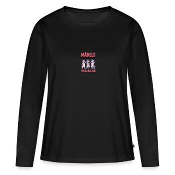 Girls no matter what happens Maintain levels - Women's Premium Organic Long Sleeve Shirt - black - Front - Julia (174cm)