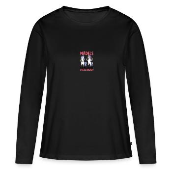 Girls no matter what happens Maintain levels - Women's Premium Organic Long Sleeve Shirt - black - Front - Julia (174cm)