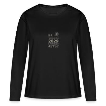 completed 2029 - Women's Premium Organic Long Sleeve Shirt - black - Front - Julia (174cm)