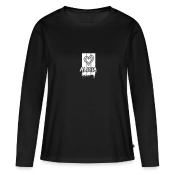 Alicia Alicia - Frauen Premium Bio Langarmshirt - Schwarz - Vorne - Julia (174cm)