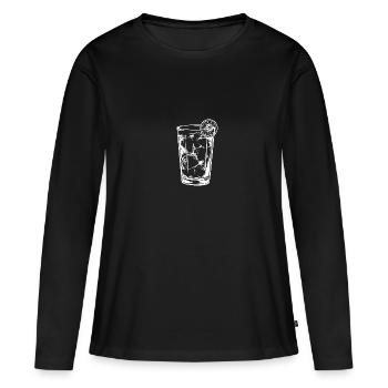 Limonade Drink - Frauen Premium Bio Langarmshirt - Schwarz - Vorne - Julia (174cm)