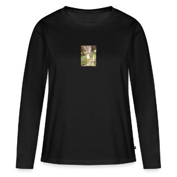 Ostara and Max - Women's Premium Organic Long Sleeve Shirt - black - Front - Julia (174cm)