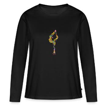 Figure skating - Women's Premium Organic Long Sleeve Shirt - black - Front - Julia (174cm)