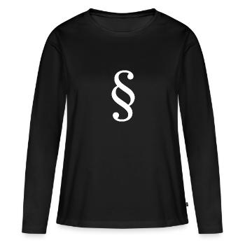 Droit Avocat Paragraphe Avocat Cour Droit - T-shirt manches longues Premium bio Femme - noir - Devant - Julia (174cm)