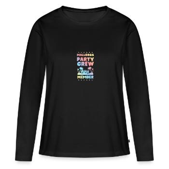 Mallorca Party Crew - T-shirt manches longues Premium bio Femme - noir - Devant - Julia (174cm)