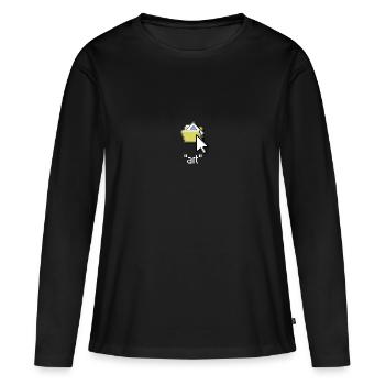 ART - Frauen Premium Bio Langarmshirt - Schwarz - Vorne - Julia (174cm)