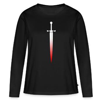 épée - T-shirt manches longues Premium bio Femme - noir - Devant - Julia (174cm)