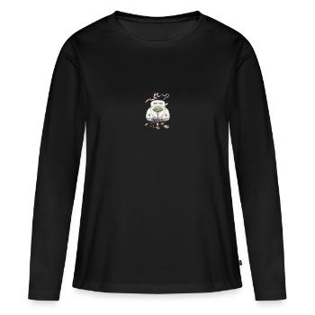 mariage - T-shirt manches longues Premium bio Femme - noir - Devant - Julia (174cm)