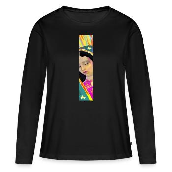 Colonne de Guadalupe - T-shirt manches longues Premium bio Femme - noir - Devant - Julia (174cm)