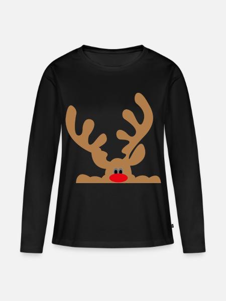 elch - Frauen Premium Bio Langarmshirt - Schwarz