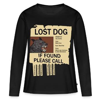 Hellhound disparu - T-shirt manches longues Premium bio Femme - noir - Devant - Julia (174cm)