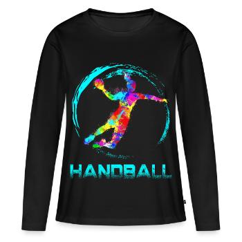 Handball Fem - Women's Premium Organic Long Sleeve Shirt - black - Front - Julia (174cm)