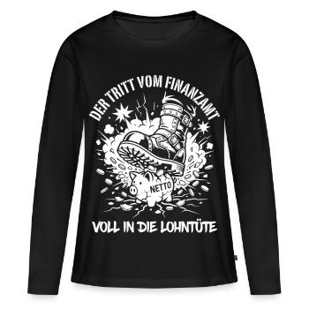 The net destroyed by the tax office - Women's Premium Organic Long Sleeve Shirt - black - Front - Julia (174cm)