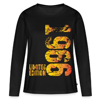 60e anniversaire Gift Limited construite en 1966 - T-shirt manches longues Premium bio Femme - noir - Devant - Julia (174cm)