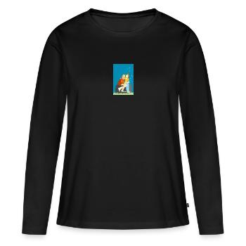 Beste Freundinnen, Freundschaft und Liebe - Frauen Premium Bio Langarmshirt - Schwarz - Vorne - Julia (174cm)