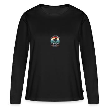 Cavalier Cheval Père papa Cavalier Cavalier - T-shirt manches longues Premium bio Femme - noir - Devant - Julia (174cm)