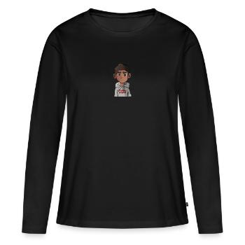 Cartoon Levi ́s Boy - Women's Premium Organic Long Sleeve Shirt - black - Front - Julia (174cm)