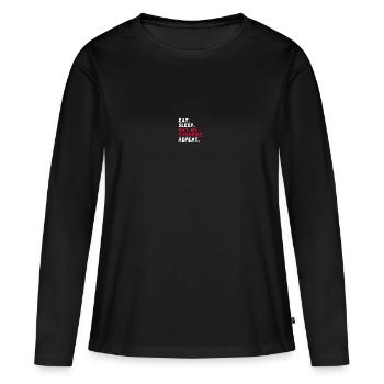 Producteur de cerises Passionné de verger - T-shirt manches longues Premium bio Femme - noir - Devant - Julia (174cm)