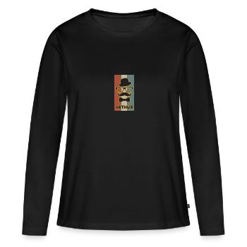 Nom Arthur - T-shirt manches longues Premium bio Femme - noir - Devant - Julia (174cm)
