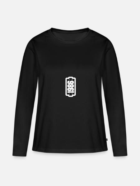 Born in 1986 - Women's Premium Organic Long Sleeve Shirt - black