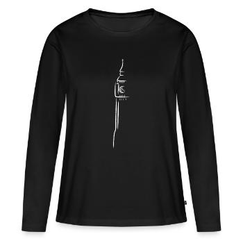 Big Ben London Elizabeth Tower - T-shirt manches longues Premium bio Femme - noir - Devant - Julia (174cm)