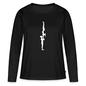 Gymnastique Gymnastique Acrobatie Gymnastique Sport - T-shirt manches longues Premium bio Femme - noir - Devant - Julia (174cm)