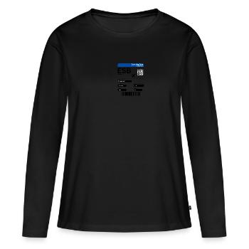 Billet d’embarquement à Ankara Turquie Idée de vacances - T-shirt manches longues Premium bio Femme - noir - Devant - Julia (174cm)