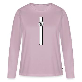 Bembel Banner #FrankfurtLiebe #069 - Frauen Premium Bio Langarmshirt - Altrosa - Vorne - Julia (174cm)