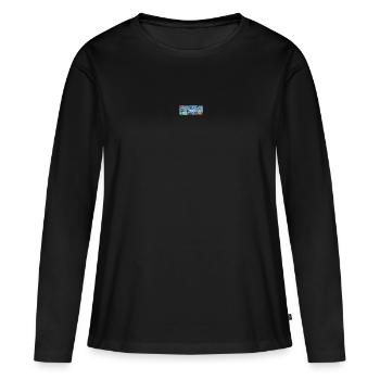 Como Sammlung - Frauen Premium Bio Langarmshirt - Schwarz - Vorne - Julia (174cm)