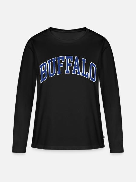 Buffalo - Frauen Premium Bio Langarmshirt - Schwarz