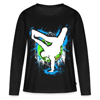 Breakdance - Breakdancer - Breakdancing - BBoy - T-shirt manches longues Premium bio Femme - noir - Devant - Julia (174cm)