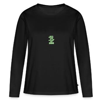 seit 2010 - Frauen Premium Bio Langarmshirt - Schwarz - Vorne - Julia (174cm)