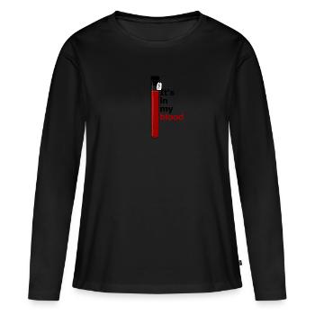 Tierarzt Haustier Tierpfleger Blut Reagenzglas - Frauen Premium Bio Langarmshirt - Schwarz - Vorne - Julia (174cm)