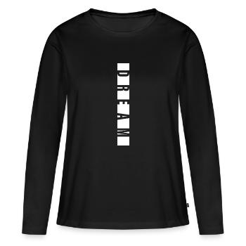 Rêve - T-shirt manches longues Premium bio Femme - noir - Devant - Julia (174cm)